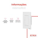Interruptor Mecânico Steck Ambiente Conectado 4X2" 1 Módulo Zigbee Branco 7