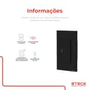 Interruptor Mecânico Steck Ambiente Conectado 4X2" 1 Módulo Zigbee Preto 6