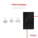 Interruptor Mecânico Steck Ambiente Conectado 4X2" 1 Módulo Zigbee Preto 7