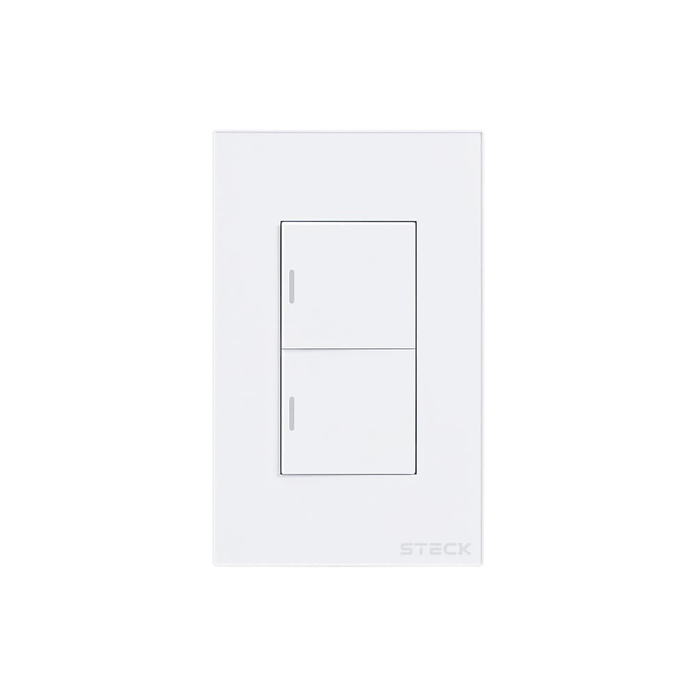Interruptor Mecânico Steck Ambiente Conectado 4X2" 2 Módulos Zigbee Branco