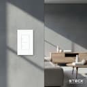 Interruptor Mecânico Steck Ambiente Conectado 4X2" 2 Módulos Zigbee Branco 9