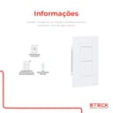 Interruptor Mecânico Steck Ambiente Conectado 4X2" 2 Módulos Zigbee Branco 6