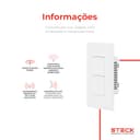Interruptor Mecânico Steck Ambiente Conectado 4X2" 2 Módulos Zigbee Branco 7