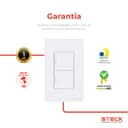 Interruptor Mecânico Steck Ambiente Conectado 4X2" 2 Módulos Zigbee Branco 8