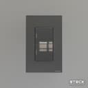 Interruptor Mecânico Steck Ambiente Conectado 4X2" 2 Módulos Zigbee Chumbo 9