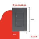 Interruptor Mecânico Steck Ambiente Conectado 4X2" 2 Módulos Zigbee Chumbo 3