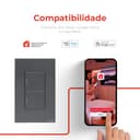 Interruptor Mecânico Steck Ambiente Conectado 4X2" 2 Módulos Zigbee Chumbo 5