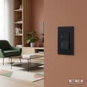 Interruptor Mecânico Steck Ambiente Conectado 4X2" 2 Módulos Zigbee Preto 9
