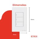 Interruptor Mecânico Steck Ambiente Conectado 4X2" 3 Módulos Zigbee Branco 3