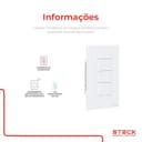 Interruptor Mecânico Steck Ambiente Conectado 4X2" 3 Módulos Zigbee Branco 6