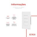Interruptor Mecânico Steck Ambiente Conectado 4X2" 3 Módulos Zigbee Branco 7