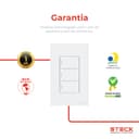 Interruptor Mecânico Steck Ambiente Conectado 4X2" 3 Módulos Zigbee Branco 8