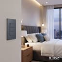 Interruptor Mecânico Steck Ambiente Conectado 4X2" 3 Módulos Zigbee Chumbo 10