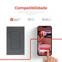 Interruptor Mecânico Steck Ambiente Conectado 4X2" 3 Módulos Zigbee Chumbo 5