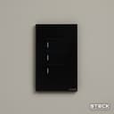 Interruptor Mecânico Steck Ambiente Conectado 4X2" 3 Módulos Zigbee Preto 9