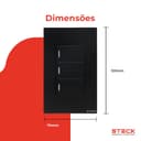 Interruptor Mecânico Steck Ambiente Conectado 4X2" 3 Módulos Zigbee Preto 3
