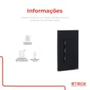 Interruptor Mecânico Steck Ambiente Conectado 4X2" 3 Módulos Zigbee Preto 6