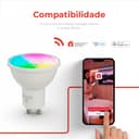 Lâmpada Spot Steck Ambiente Conectado 4,8W Rgb Cct Wi-Fi 5