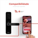 Fechadura Inteligente Wi-Fi Com Maçaneta E Biometria Steck Ambiente Conectado 5