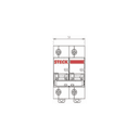Disjuntor Bipolar 125A 2P CURVA C 10KA Steck SDD2C125 3