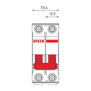 Disjuntor Serie Sd62 16A 2P Curva C 3Ka Steck Sdd62C16 8