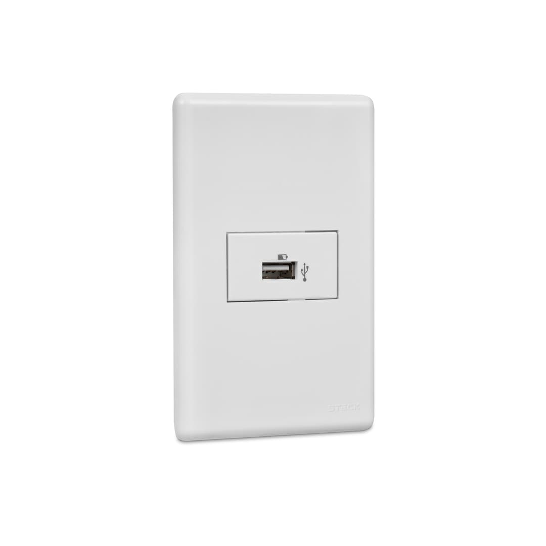 Conjunto Stella 1 Modulo Carregador Usb 10A Bivolt Steck 869198