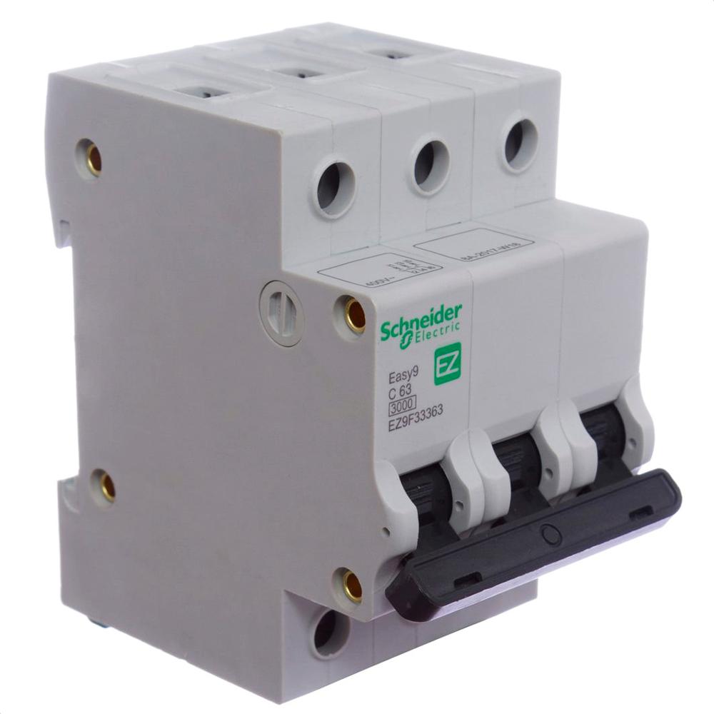 Disjuntor Easy9 3P 63A Curva C 3000A Ez9F33363 Schneider Electric Ez9F33363