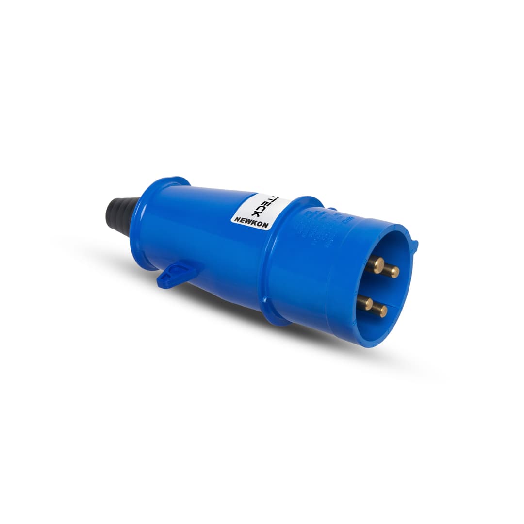 Plug Newkon 3P+T 32A 200/250V 9H Az Ip44 Steck N4279