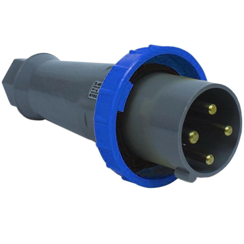 Plug Newkon 3P+T 63A 200/250V 9H Az Ip67 Steck N4579