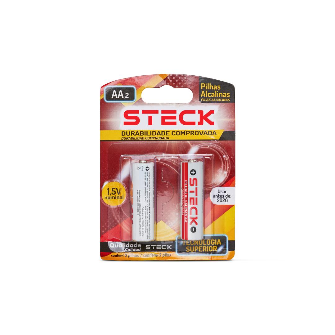 Pilha Alcalina 1.5V Tipo Aa Pack C/2 Steck Pa15Aa2