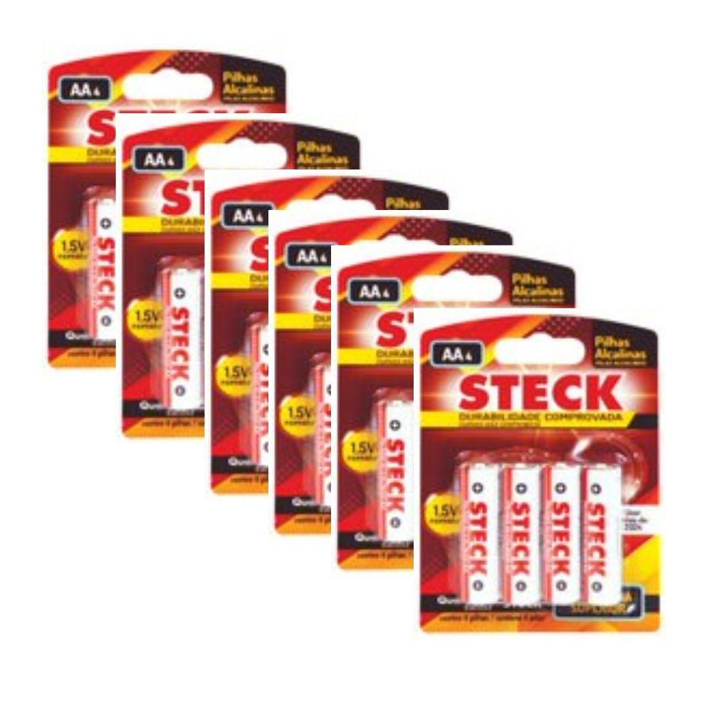 Pilha Kit Alcalina 1.5V Tp Aa 19 Packs C/4 Steck Pa15Aa4C