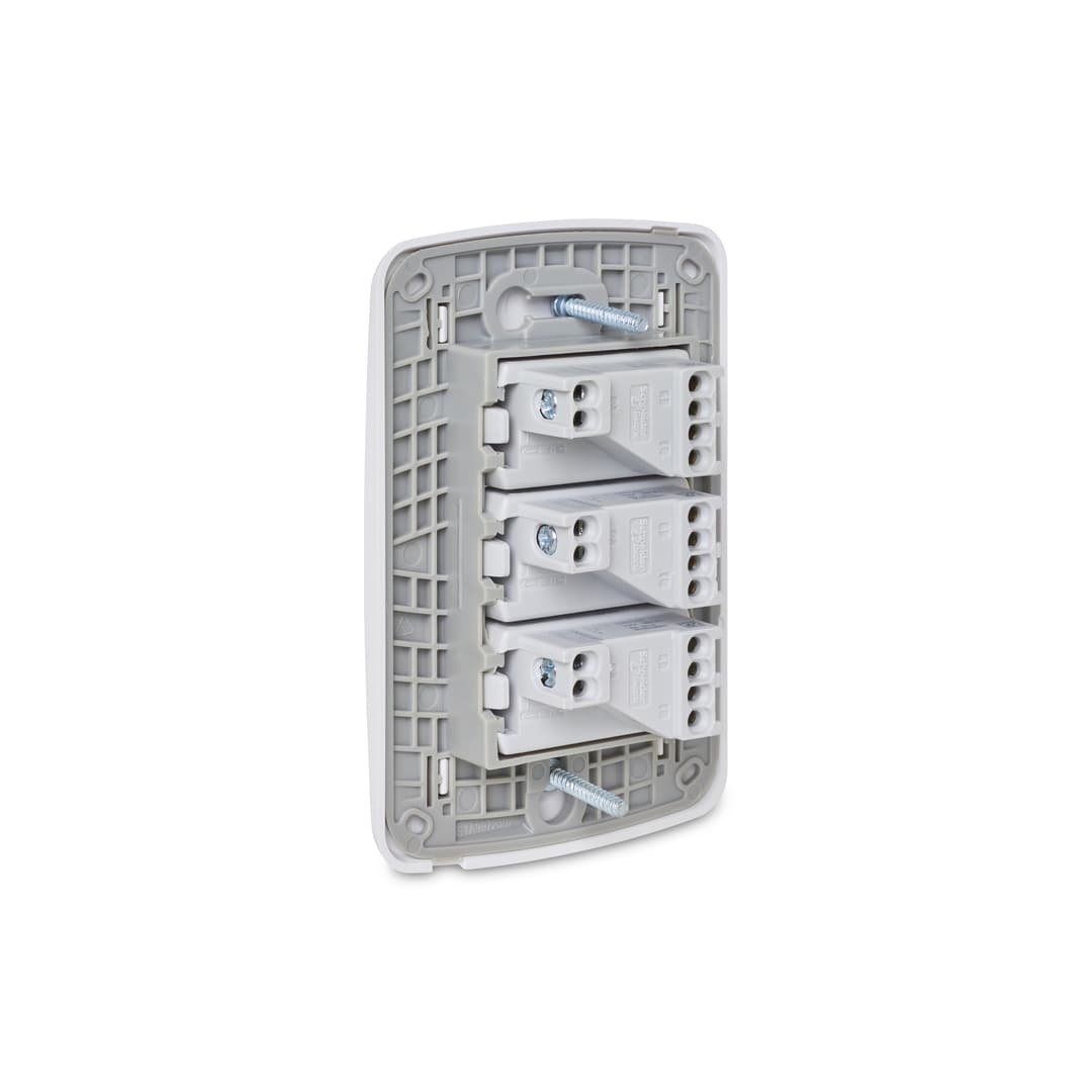 Conjunto 3 Interruptores Paralelos 10Ax 250V Branco, Schneider Electric, S3B62230