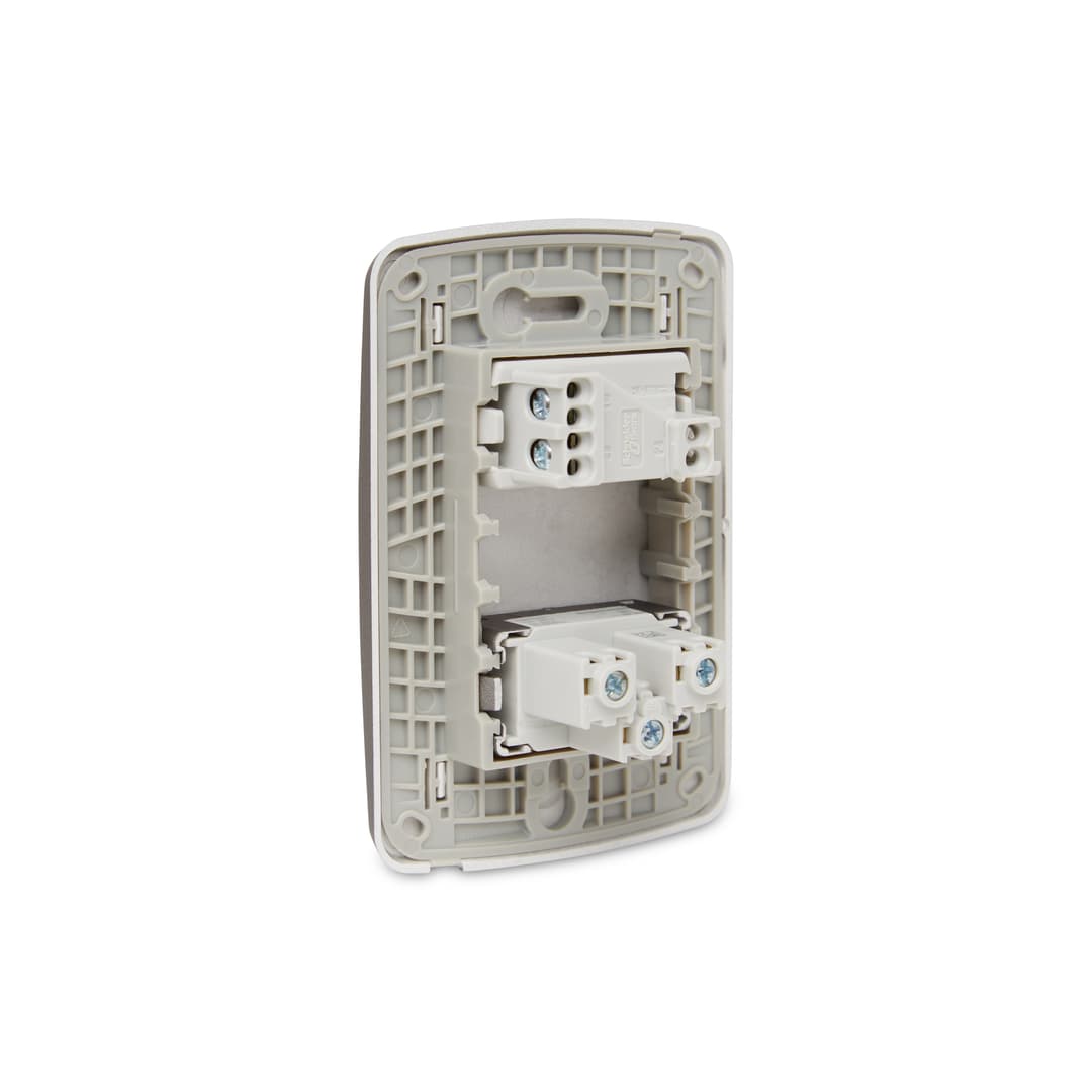 Conjunto Interruptor Simples 10Ax + Tomada Br 2P+T 10A 250V Com Placa Grafite, Schneider Electric, S3B69031