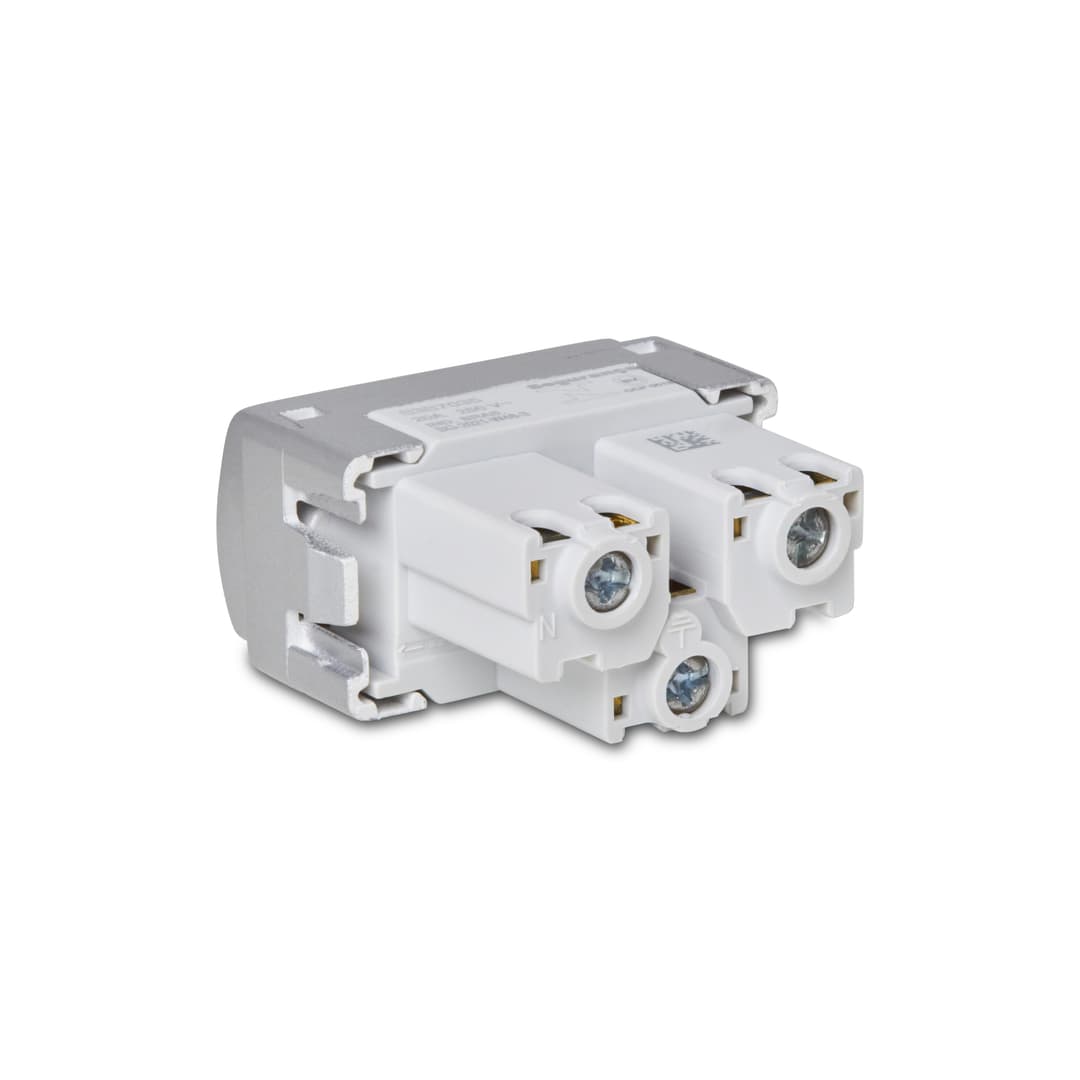 Modulo Tomada Br 2P+T 20A 250V 1M Aluminio, Schneider Electric, S3B70352
