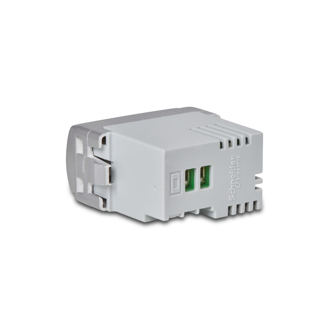 Modulo Tomada Carregador Usb 1A 127/220V Tipo A 1M Aluminio, Schneider Electric, S3B70812