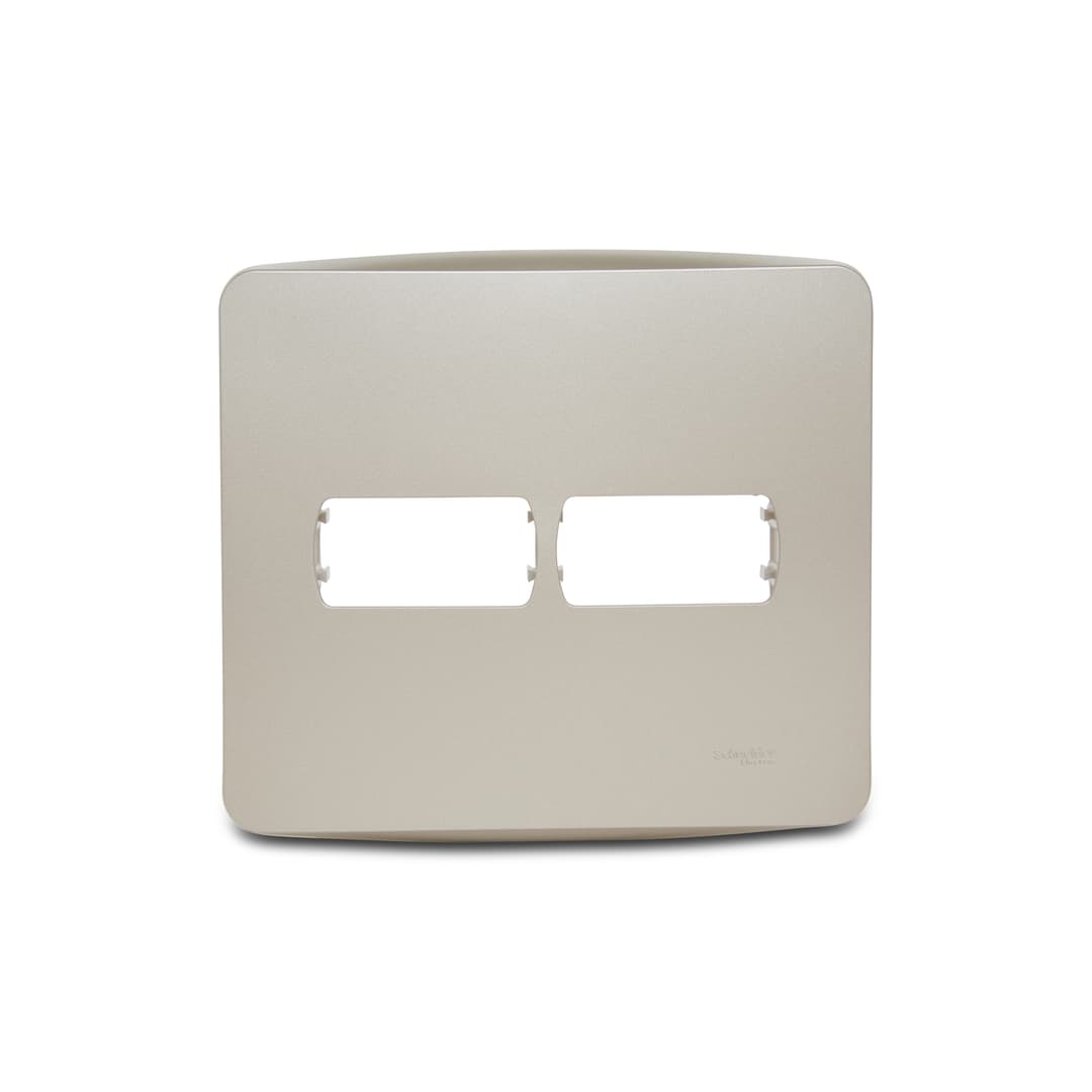 Placa+Suporte 4X4 De 2 Postos Separados Dourada, Schneider Electric, S3B77423