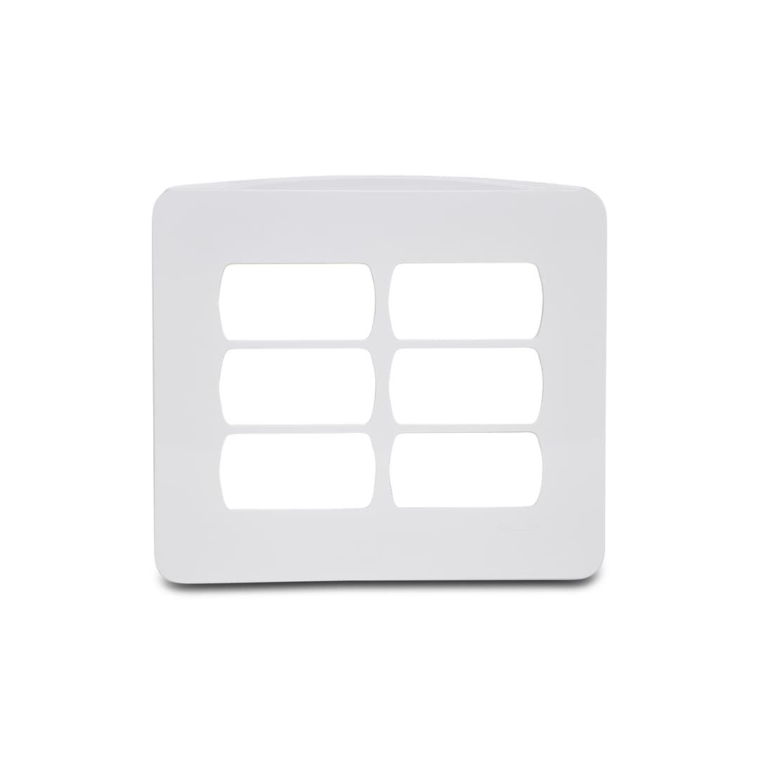 Placa 4X4 De 6 Postos Branca, Schneider Electric, S3B77460