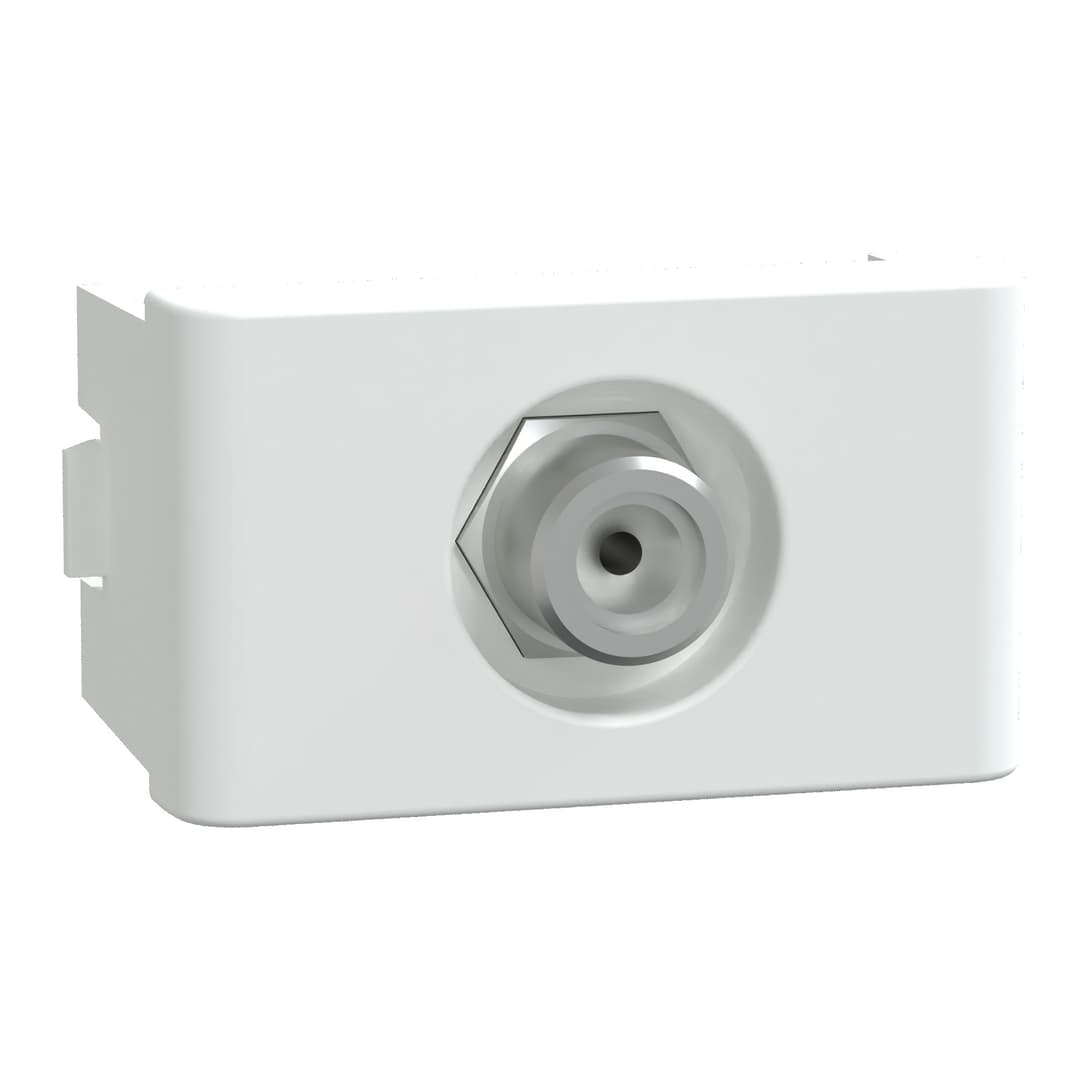 Modulo Tomada Para Antena De Tv (Para Cabo Coaxial 9Mm Tipo F) 1M Branco Fosco, Schneider Electric, S402107