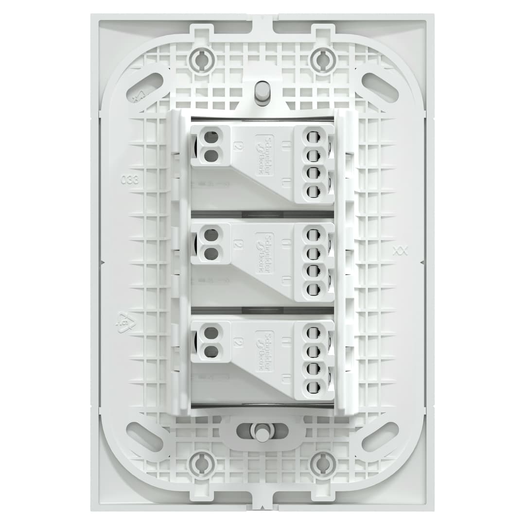 Conjunto 3 Interruptores Simples 10Ax 250V Branco Brilhante, Schneider Electric, S413020