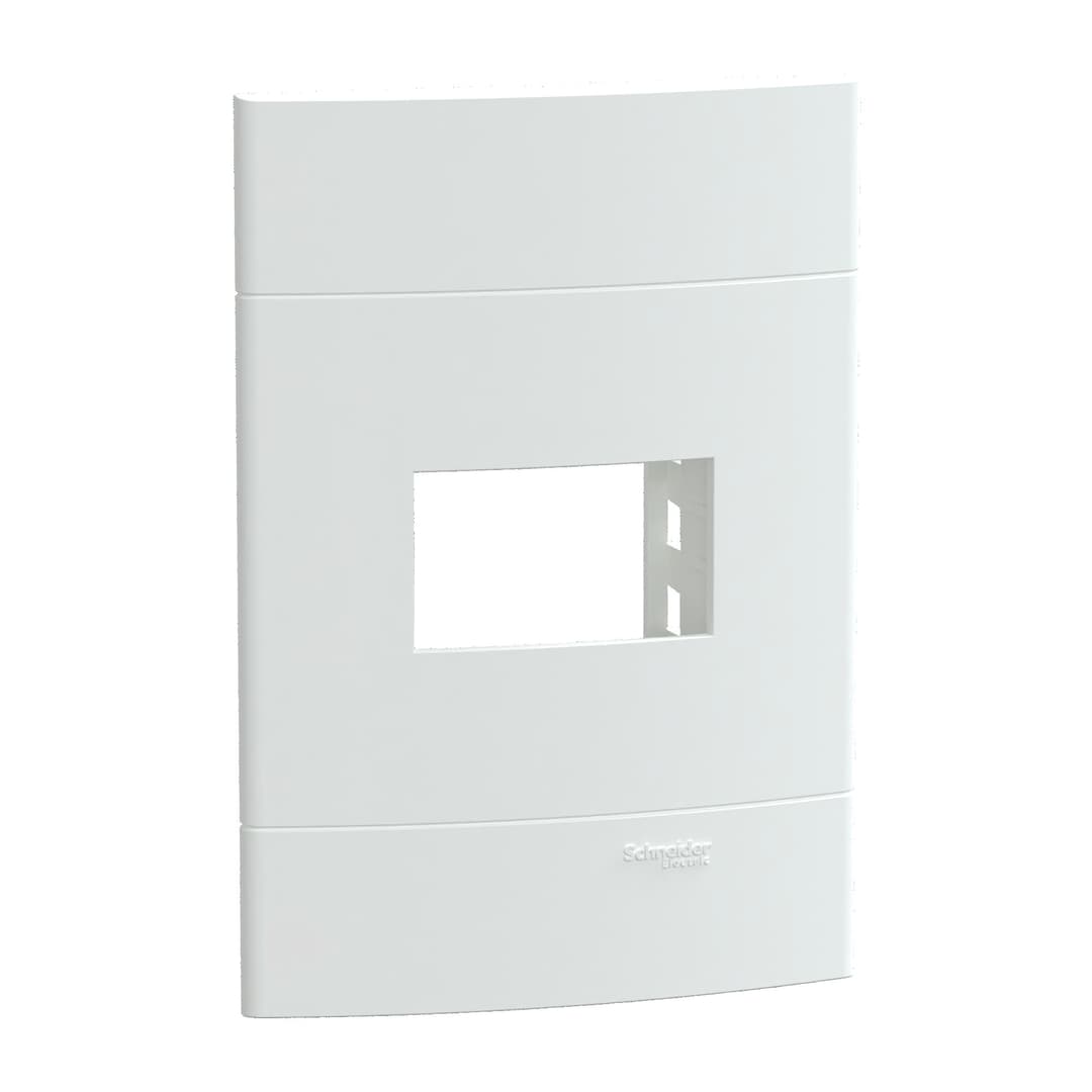 Placa+Suporte 4X2 De 1 Posto Branca Fosca, Schneider Electric, S421217