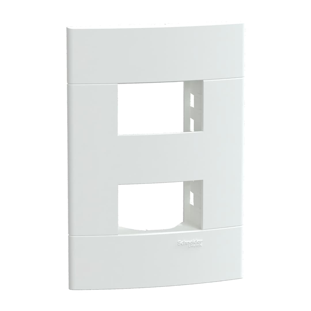 Placa+Suporte 4X2 De 2 Postos Separados Branca Fosca, Schneider Electric, S421227