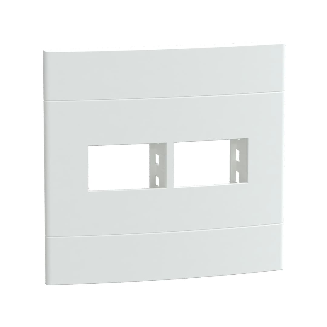 Placa+Suporte 4X4 De 2 Postos Separados Branca Fosca, Schneider Electric, S421427