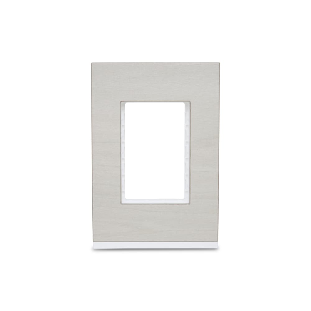 Placa+Suporte 4X2 3 Postos Class Br/Nordic Wood Vertical, Schneider Electric, S734103829