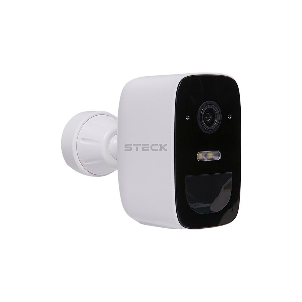 Câmera De Segurança Externa Fixa Com Bateria Wi-Fi Ip65 Scam6Bs1 Steck Ambiente Conectado