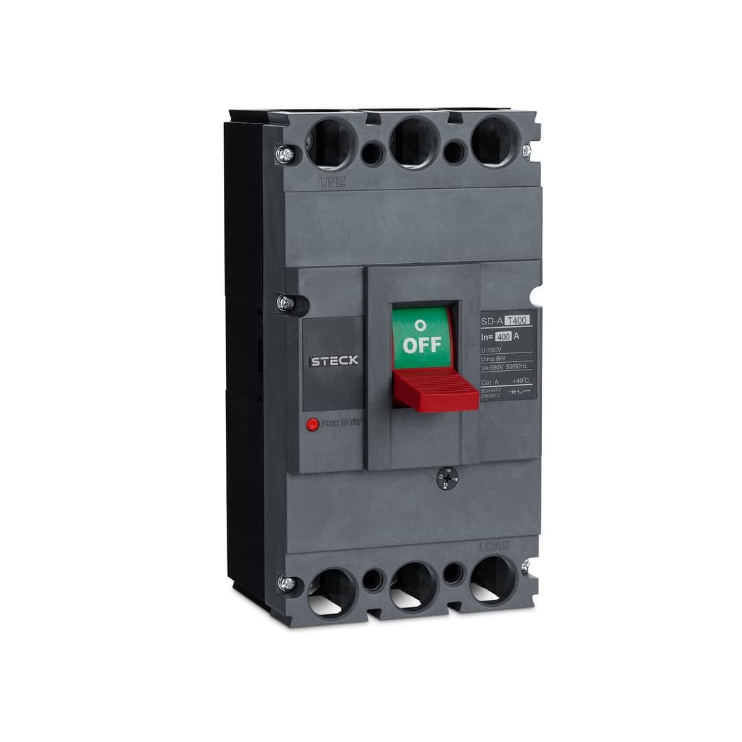 Disjuntor Caixa Mold 3P 690V 400A A/F Sdat400 Steck Sdat400