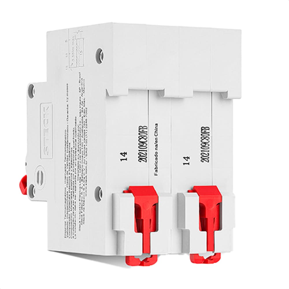 Disjuntor Serie Sd2 80A 2P Curva C 10Ka 400V Steck Sdd2C80