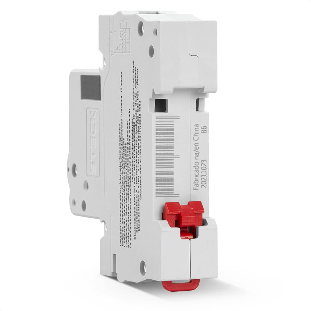Disjuntor Serie Sd61 10A 1P Curva B 3Ka 400V Steck Sdd61B10