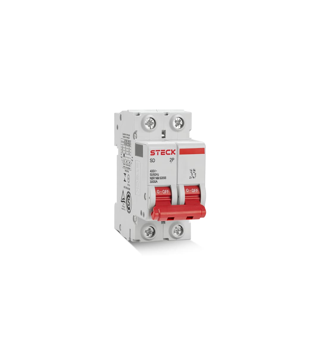 Disjuntor Serie Sd62 63A 2P Curva C 3Ka Steck Sdd62C63