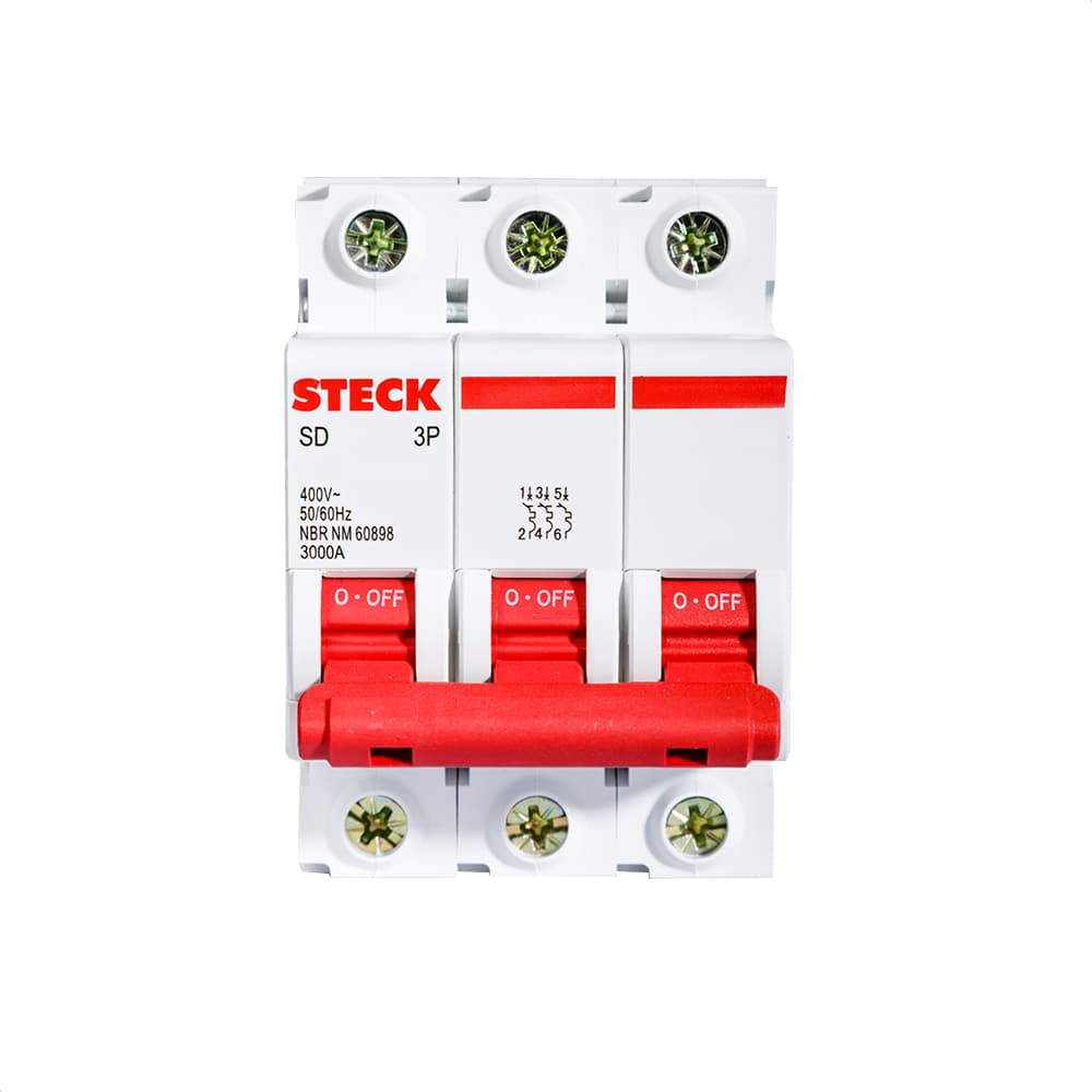 Disjuntor Serie Sd63 63A 3P Curva C 3Ka Steck Sdd63C63