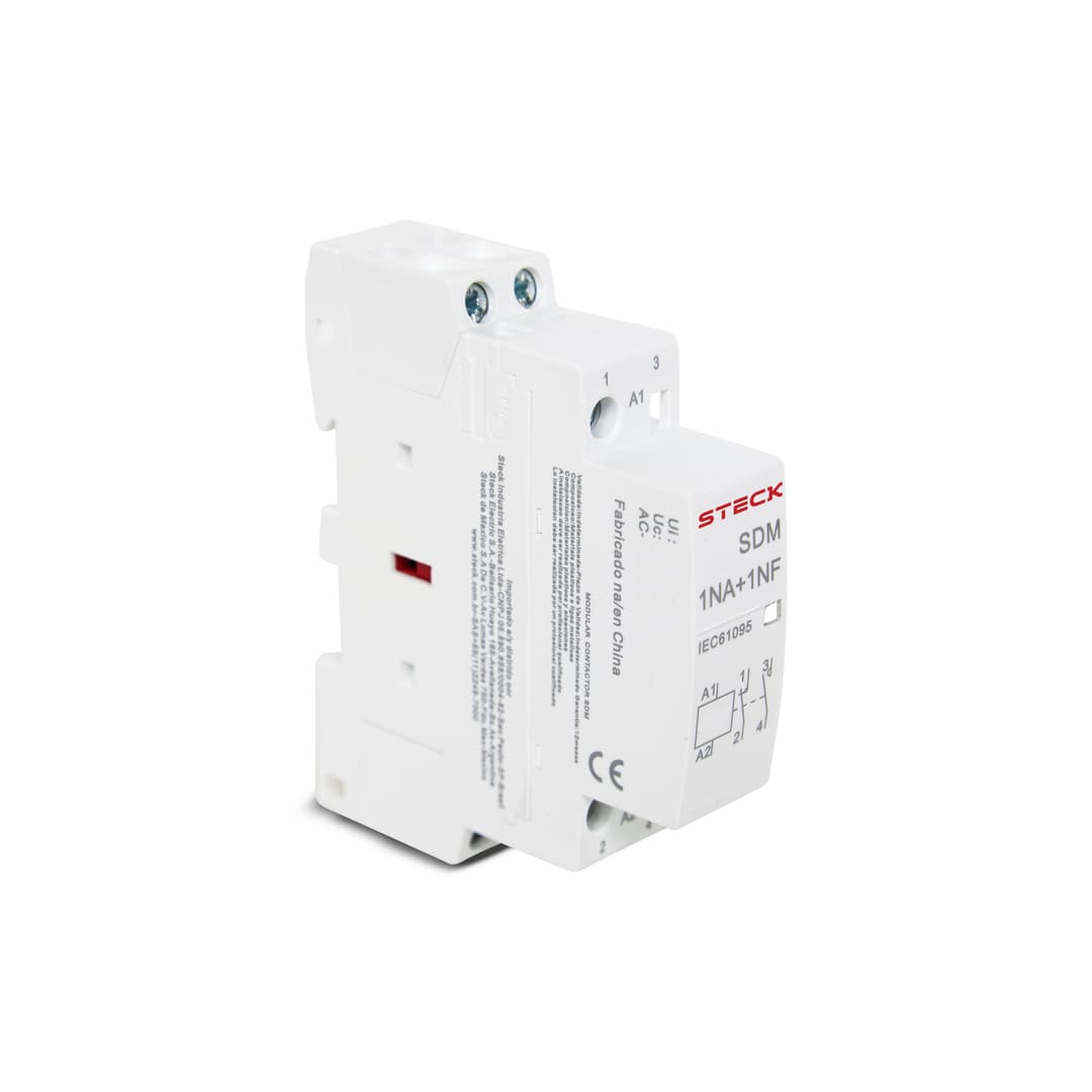 Cont Mod 1Na+1Nf 25A 230Vac 50/60Hz Bob230V Steck Sdm2511M